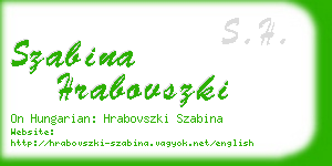 szabina hrabovszki business card